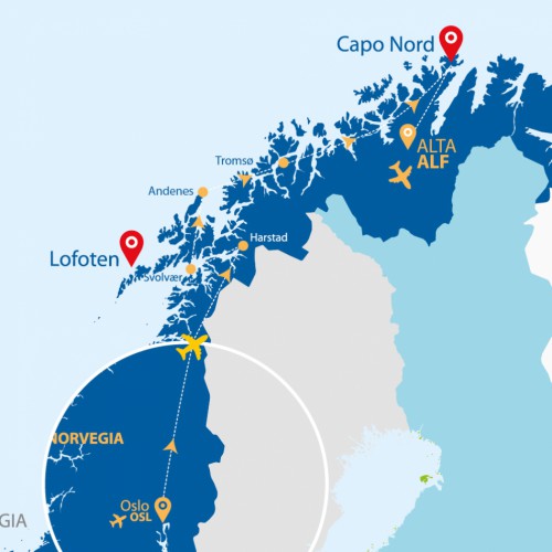 Cartina Magiche Lofoten e Capo Nord 2024
