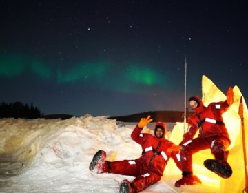 AURORA NEL LAGO GHIACCIATO