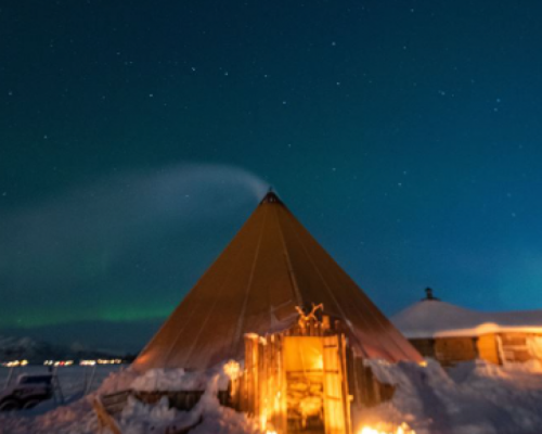 CENA AURORA IN SLITTA CON LE RENNE