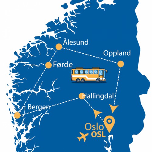 Cartina La Meraviglia dei Fiordi  (OSL/OSL)