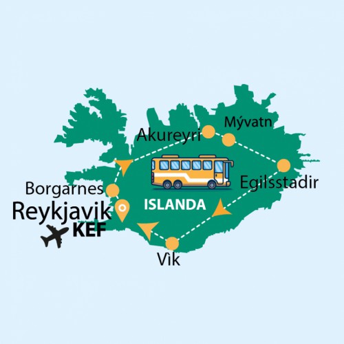 Cartina Magie d'Islanda (KEF/KEF)