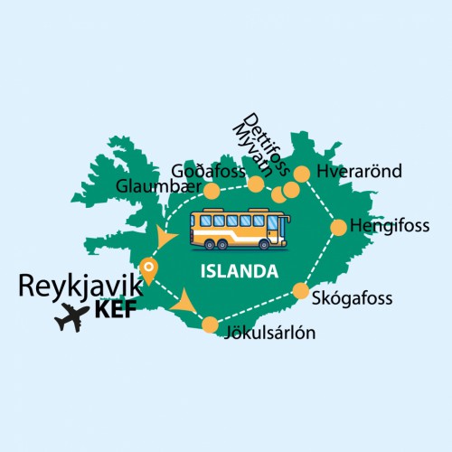 Cartina Le Meraviglie d'Islanda  (KEF/KEF)