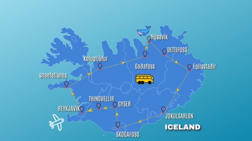 Cartina ISLANDA CIRCOLARE - 2026