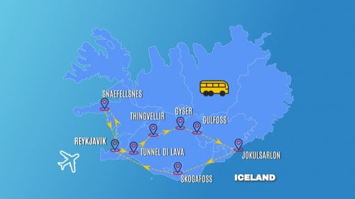 Cartina No drive - Circolo d'oro Vulcani e Ghiacciai