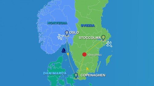 Cartina TOUR CAPITALI SCANDINAVE - 2026