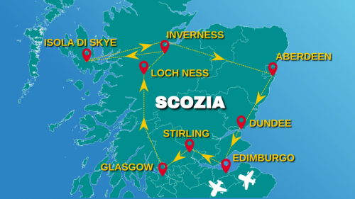Cartina SCOZIA GRAN TOUR - 2026