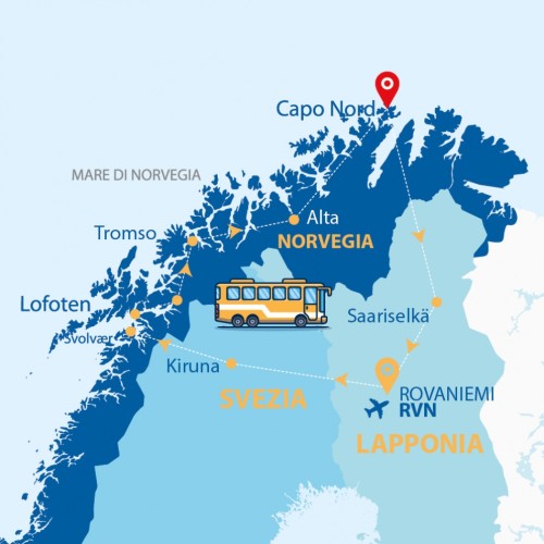Cartina LAPPONIA, NORDKAPP E LOFOTEN 2 - 2026