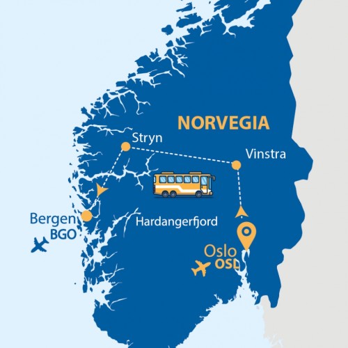 Cartina MINITOUR MAESTOSI FIORDI - 2026