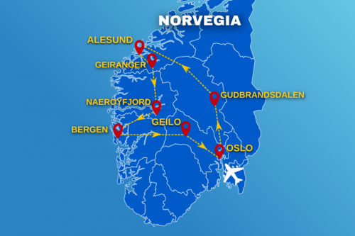 Cartina LA MAGIA DEI FIORDI - 2026