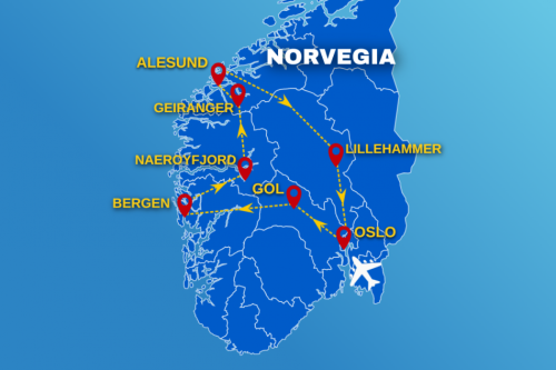 Cartina LA MERAVIGLIA DEI FIORDI (Bis) - 2026