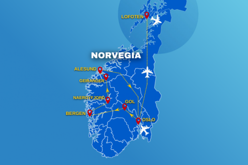 Cartina FIORDI NORVEGESI E LOFOTEN - 2026