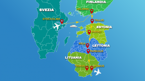 Cartina STOCCOLMA, HELSINKI E TOUR BALTICO - 2026