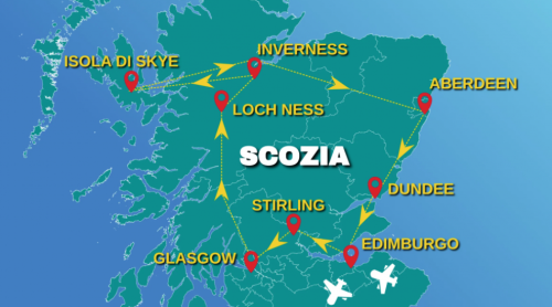 Cartina SELF DRIVE SCOZIA CLASSICA